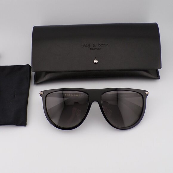 Rag & Bone Polarized Navigator Browline Shades, Round Metal Accent Retro 1056S main image 5